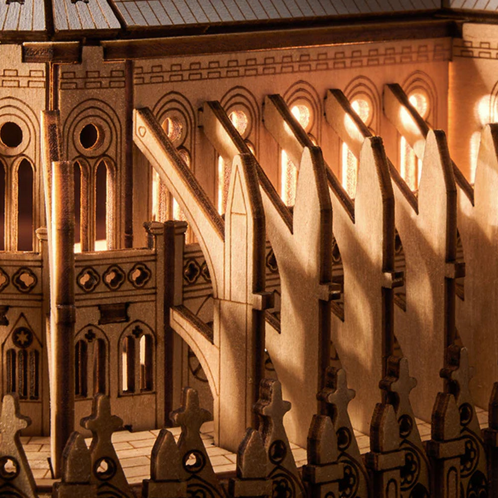 Rowood Notre Dame Paris Cathedral 3D Wooden Puzzle Model Kit TG511