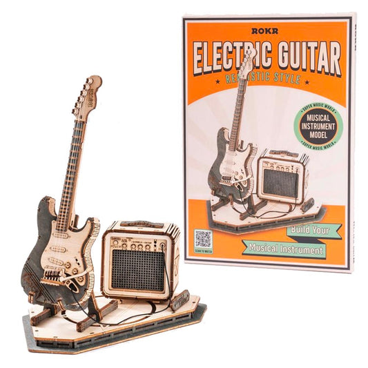 ROBOTIME ROKR Electric Guitar 3D Wooden Model Kit