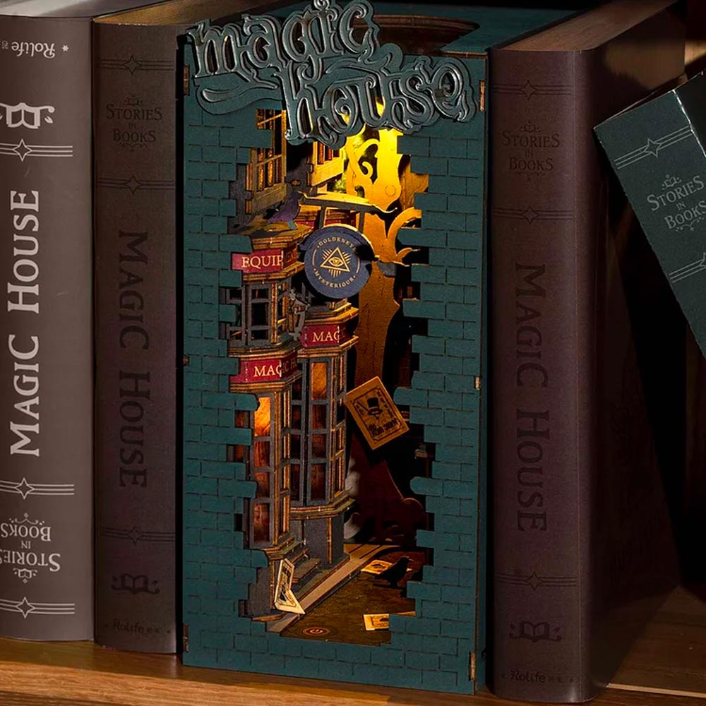 ROBOTIME Rolife Magic House Book Nook DIY Miniature House Craft Kit TGB03