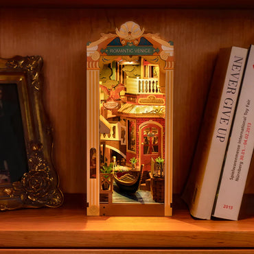 Rolife Romantic Venice DIY Book Nook Shelf Insert Model Kit TGB08