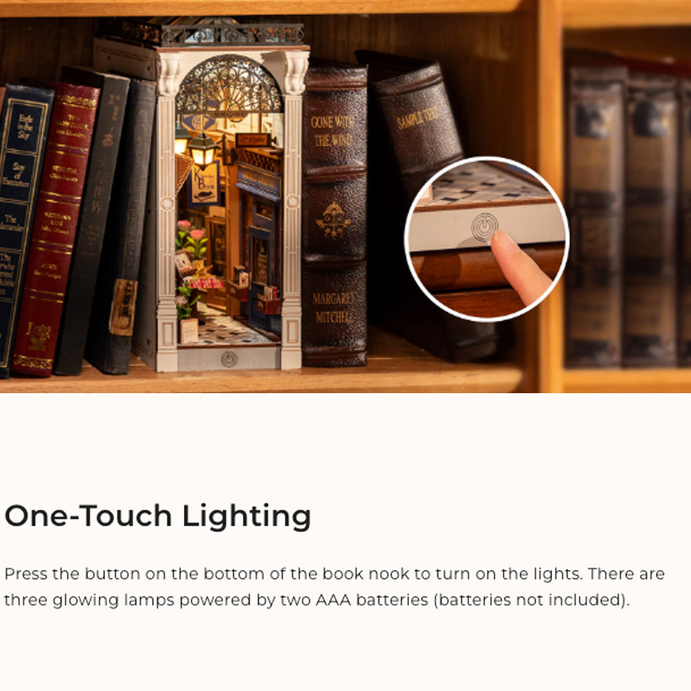 ROBOTIME Rolife Arcade Dating Book Nook DIY Miniature Dollhouse Craft Kit TGB10