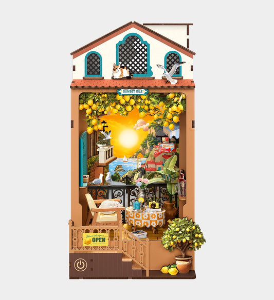 Rolife Sunset Isle DIY Book Nook DIY Miniature Dollhouse TGB18