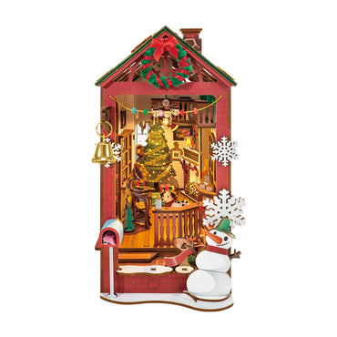 ROBOTIME Rolife Christmas Home Scene Book Nook DIY Miniature Dollhouse TGC07