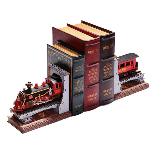 Rolife Century Train Bookends DIY Book Nook Wooden Model Kit TGE01