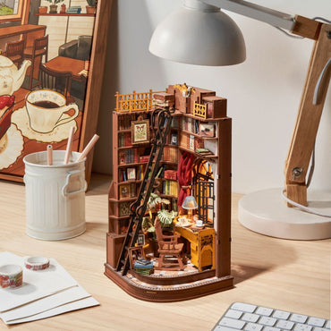 Rolife Silent Corner Study DIY Book Nook Shelf Insert TGE02 196pcs