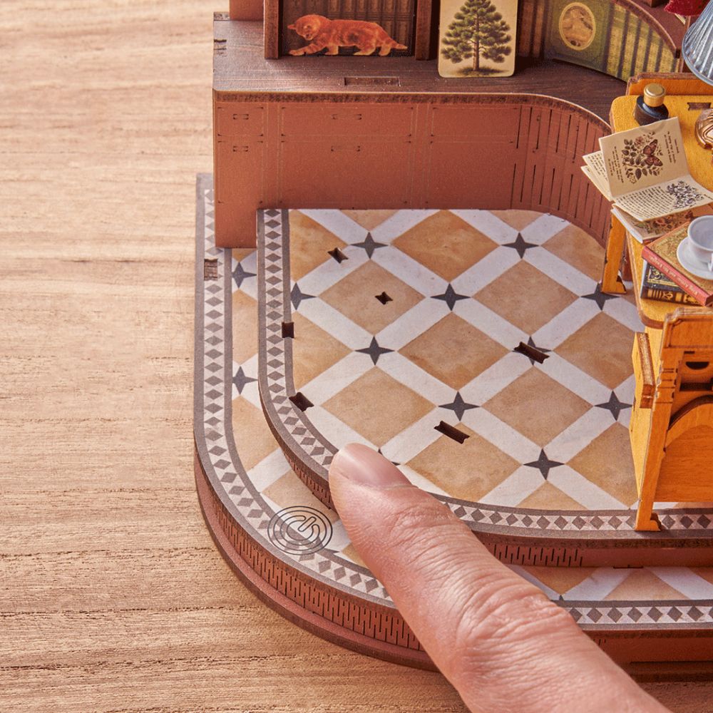 Rolife Silent Corner Study DIY Book Nook Shelf Insert TGE02 196pcs