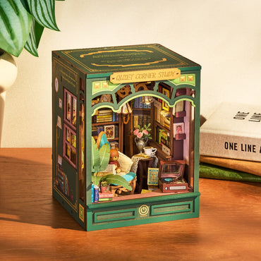 Rolife Quiet Corner Study DIY Book Nook Shelf Insert TGE03 185pcs