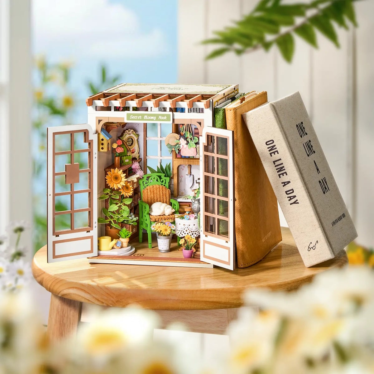 Rolife Secret Bloomy Nook DIY Book Nook Model Kit TGE04