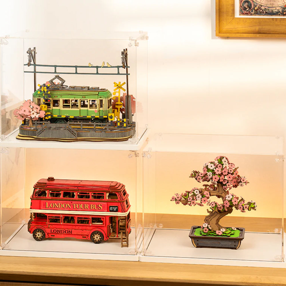 Rolife Wooden Model Kit Display Case for TGS02, TGM02 & TG415