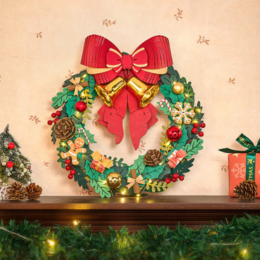 Rolife Christmas Wreath 3D DIY Wooden Puzzle Model Kit TGL04
