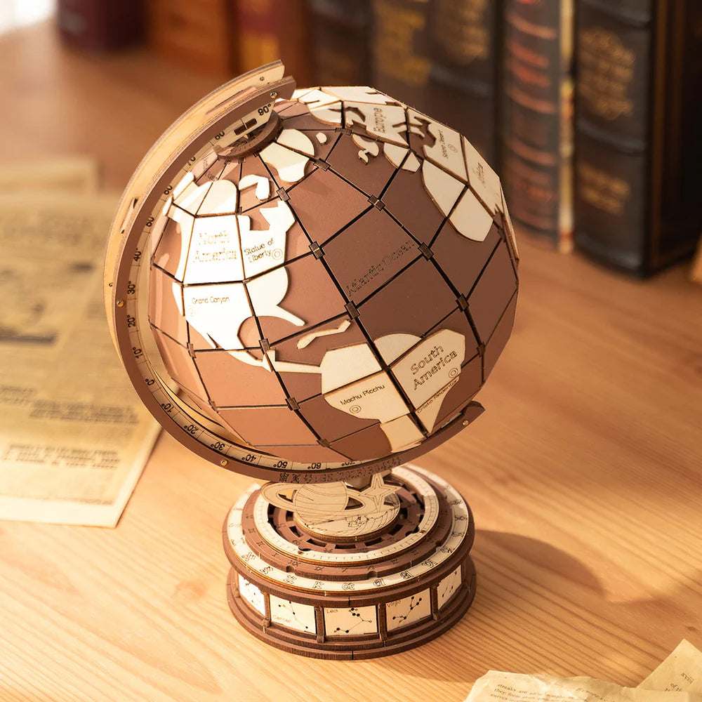 ROBOTIME Rolife Globe Wonders 3D Wooden Puzzle TGM01