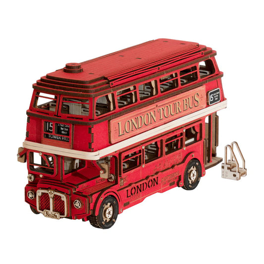 ROBOTIME Rolife London Tour Bus DIY 3D Wooden Model Puzzle TGM02