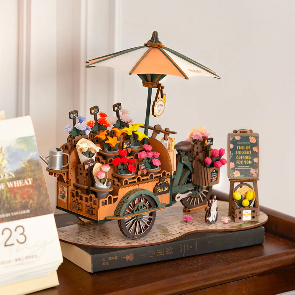 Rolife Blossom Cart 3D Wooden Puzzle Model Kit TGS03