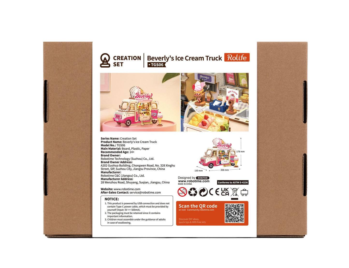 Rolife Beverly's Ice Cream Truck Wooden Puzzle 290pcs TGS06