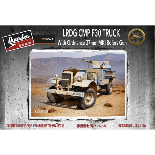Thunder Model 35306 LRDG CMP F30 Truck w/37mm MK.I Bofors Gun 1:35 Model Kit