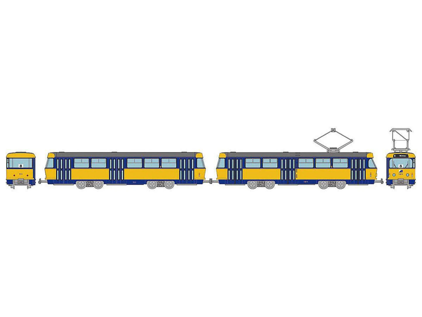 Tomytec 32772 Tram System Tatra T4-B4 Leipzig Tramway N Gauge