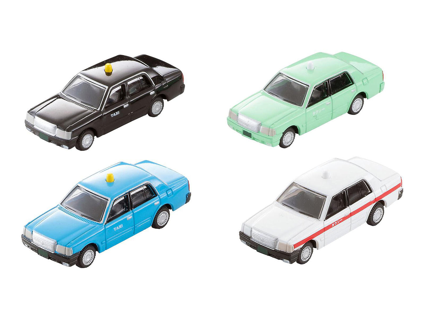 Tomytec 32861 Toyota Crown Sedan Taxi Set (4) N Gauge