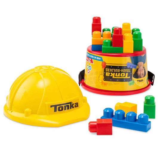 Tonka - Builders Hard Hat and Bucket Playset Building Block Toy