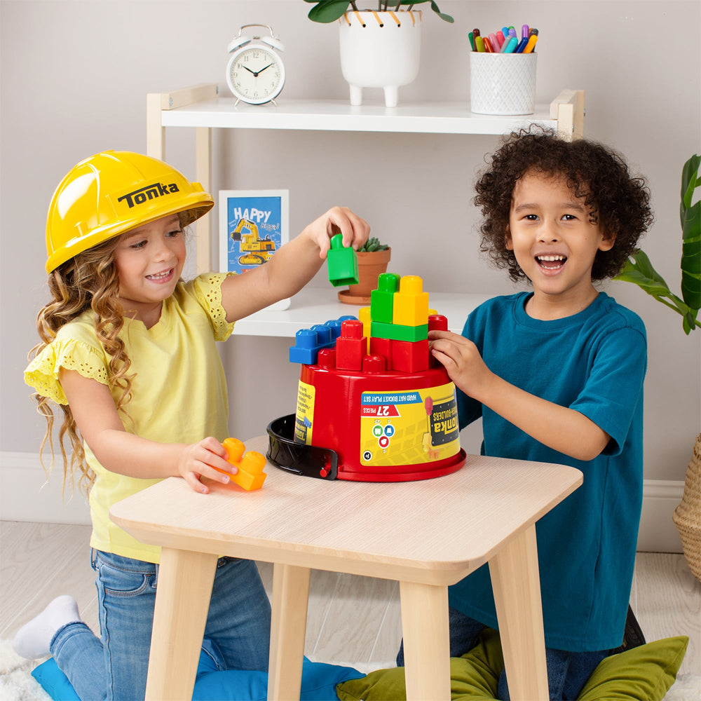 Tonka - Builders Hard Hat and Bucket Playset Building Block Toy