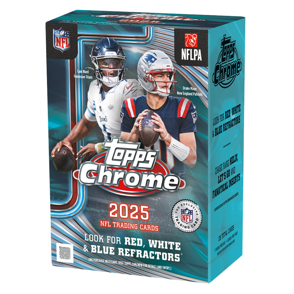 Topps Chrome NFL 2025 Trading Cards Value Box
