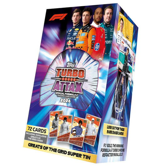 Topps Turbo Attax 2026 F1 Trading Card Game - Greats of the Grid Super Tin