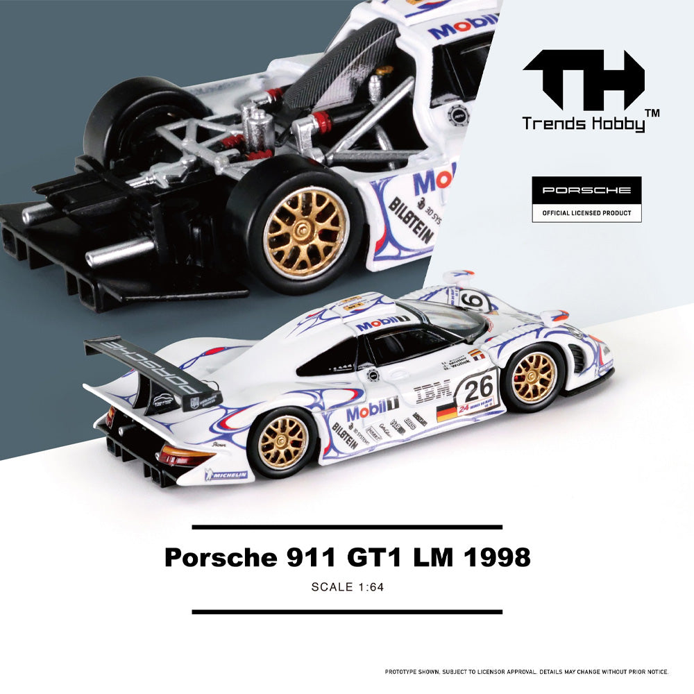 Trends Hobby Porsche 911 GT1 LM 1998 1:64 Diecast Car 241085