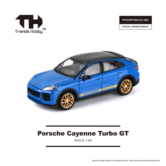 Trends Hobby Porsche Cayenne Turbo GT 1:64 Diecast Car 241090 Blue