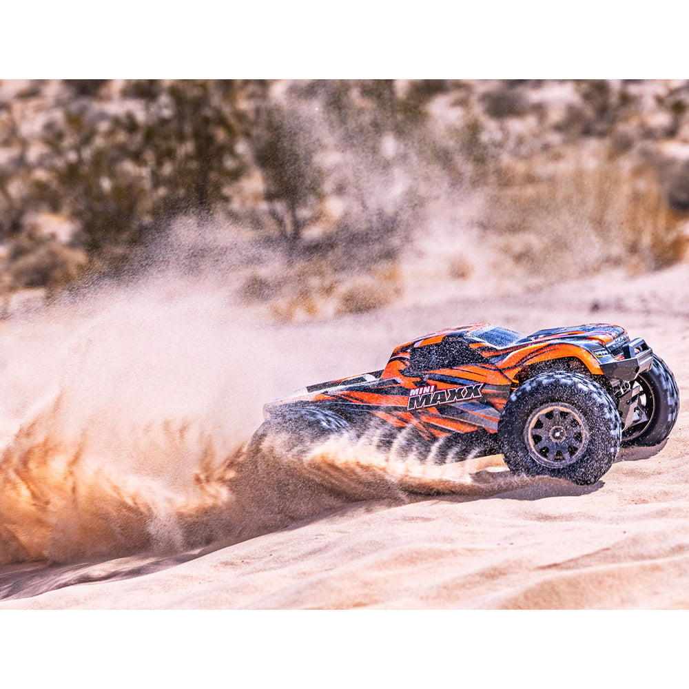Traxxas Mini MAXX RTR RC Monster Truck w/Battery & Charger - Orange