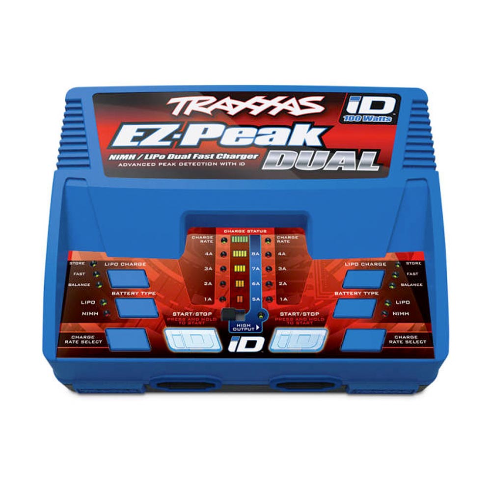 Traxxas EZ-Peak Dual 100W 8A NiMH/LiPo iD Power Cell RC Battery Charger 2972TX