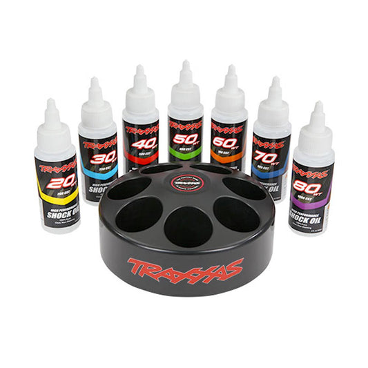 Traxxas TRX5038X Premium Shock Oils x7 w/Spinning Carousel Rack RC Car Spares