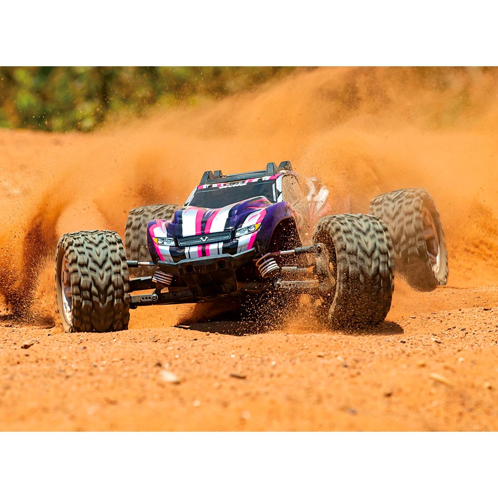 Traxxas 67076-4 Rustler 4x4 VXL 1:10 RTR RC Stadium Truck - Pink
