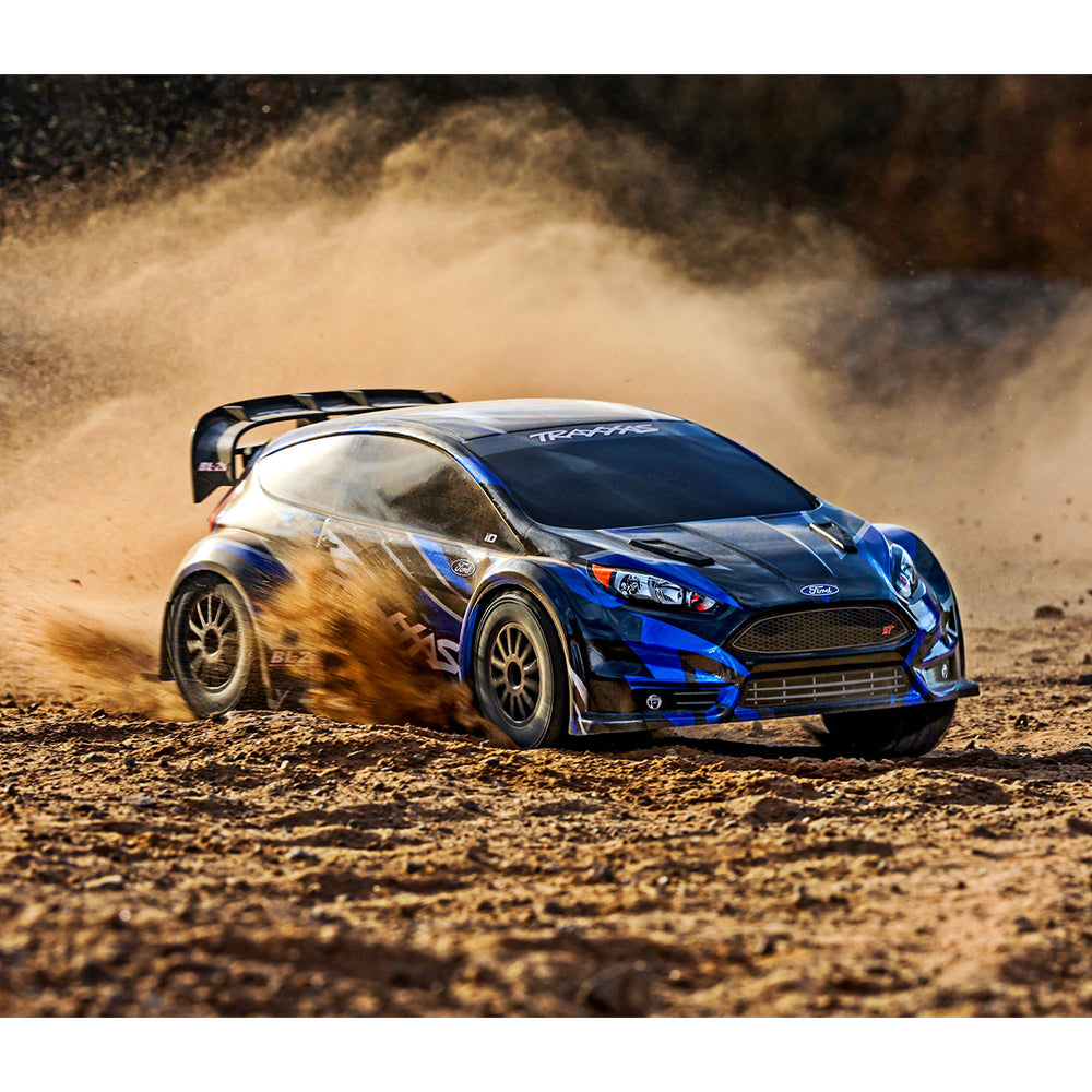 Traxxas Ford Fiesta ST Rally AWD BL-2S Brushless 1:10 RTR RC Rally Car - Blue