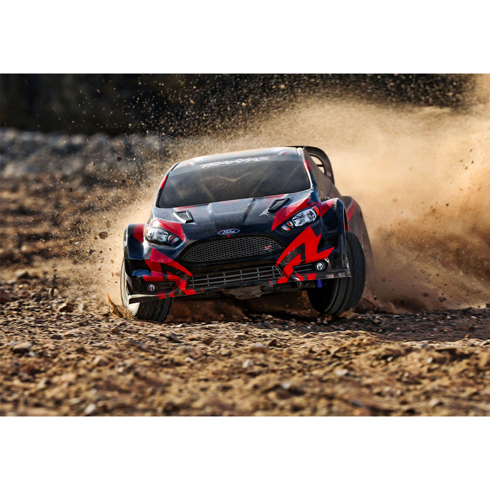 Traxxas Ford Fiesta ST Rally AWD BL-2S Brushless 1:10 RTR RC Rally Car - Red