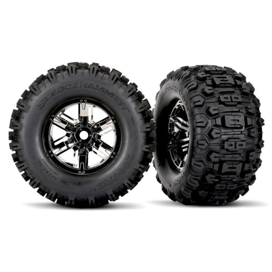 Traxxas 7774A X-Maxx Sledgehammer Tyres /Wheels L&R Assembled RC Car Spare Part
