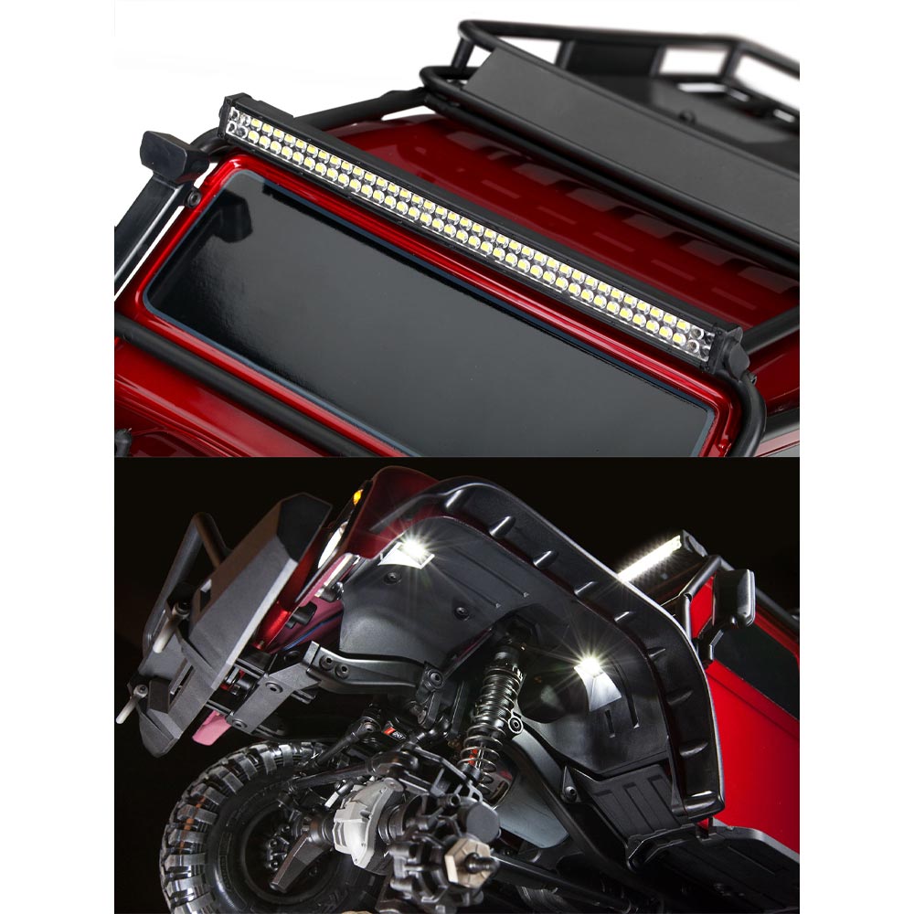 Traxxas 8095 TRX-4 Defender Full Light Kit Front/Rear, Light Bar, Rock Lights