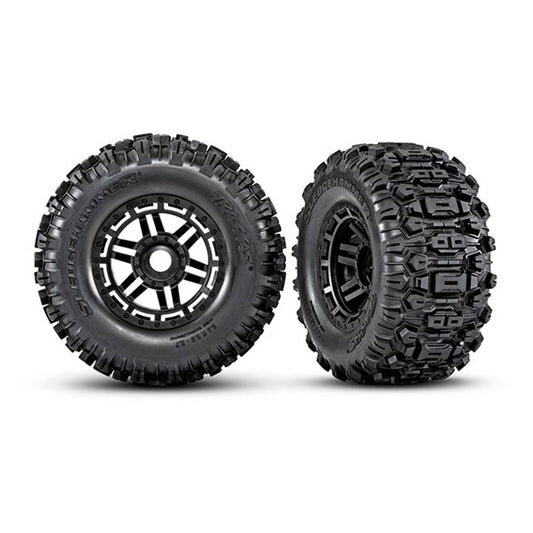 Traxxas 8973 Maxx Assembled Wheels w/Sledgehammer Tyres Pair RC Car Spare Part