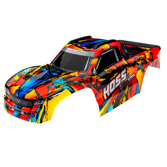 Traxxas 9011R Hoss 4x4 VXL Solar Flare Bodyshell - Painted w/Decals