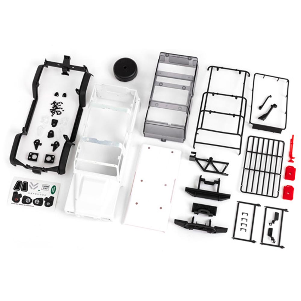 Traxxas TRX-4M Land Rover Defender Body Unpainted w/Unassembled Accessories 9712