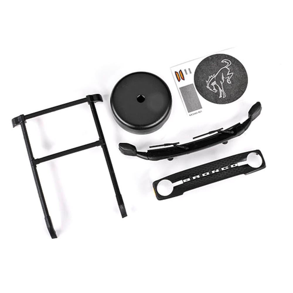 Traxxas TRX-4M Ford Bronco Roof Rack/Grille/Tyre Cover Parts 9715