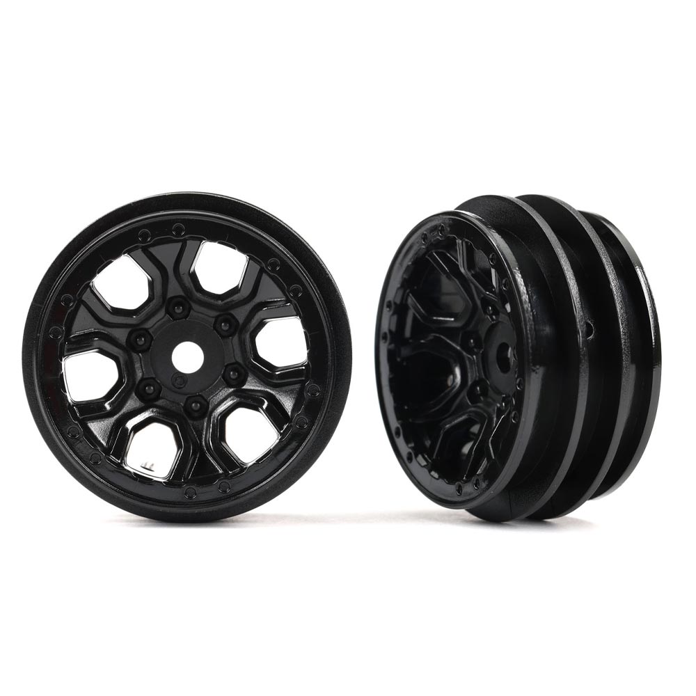 Traxxas TRX-4M Land Rover Defender/Ford Bronco Black Wheels 1.0" Pair 9770