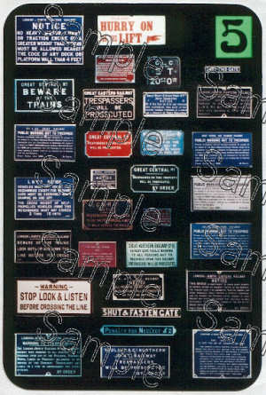 Tiny Signs O5 Trackside Notices LNER O Gauge