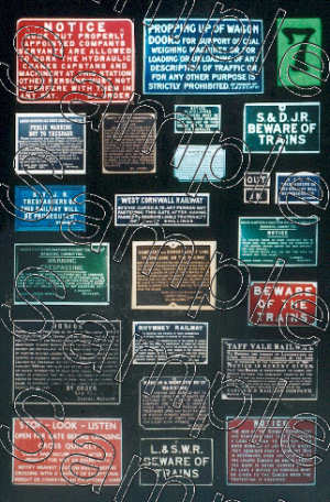 Tiny Signs O7 Trackside Notices SR Area O Gauge