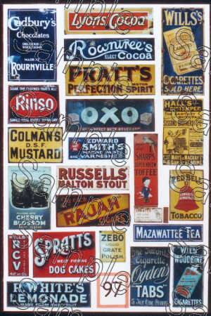 Tiny Signs O97 Enamel Advert Signs O Gauge