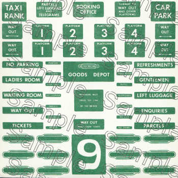 Tiny Signs O9S BR (Southern Region) Station Signs O Gauge
