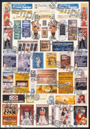 Tiny Signs OO133 German Travel Posters Pack 1 OO Gauge