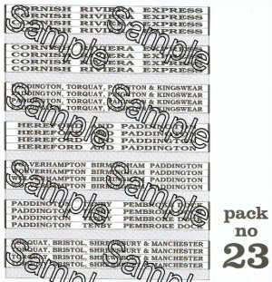 Tiny Signs OO23 Cornish Riviera Boards 1 OO Gauge