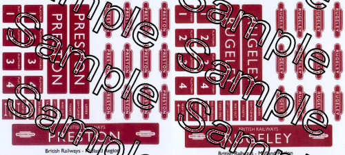 Tiny Signs OO41 BR (Midland Region) Preston & Rugeley Station Signs OO Gauge