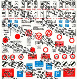 Tiny Signs OO70 Old Time Road Signs OO Gauge