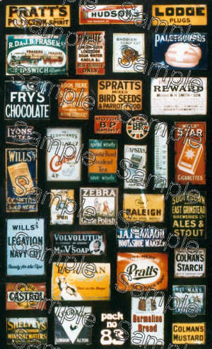 Tiny Signs OO83 Enamel Advert Signs 3 OO Gauge