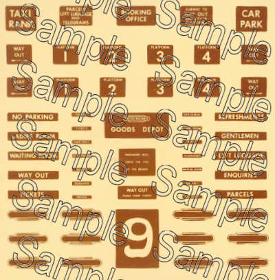 Tiny Signs OO9W BR (Western Region) Station Signs OO Gauge